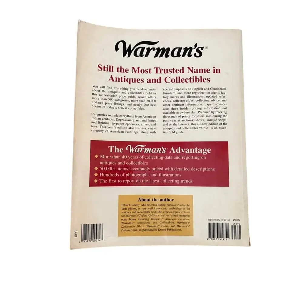 Warman's Antiques and Collectibles Price Guide 35th edition Softcover Book 2001